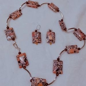 necklace with earrings